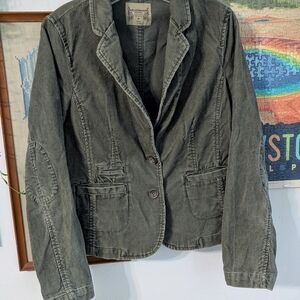 VTG ​Ruff Hewn Olive Green Corduroy Blazer Jacket - Size M